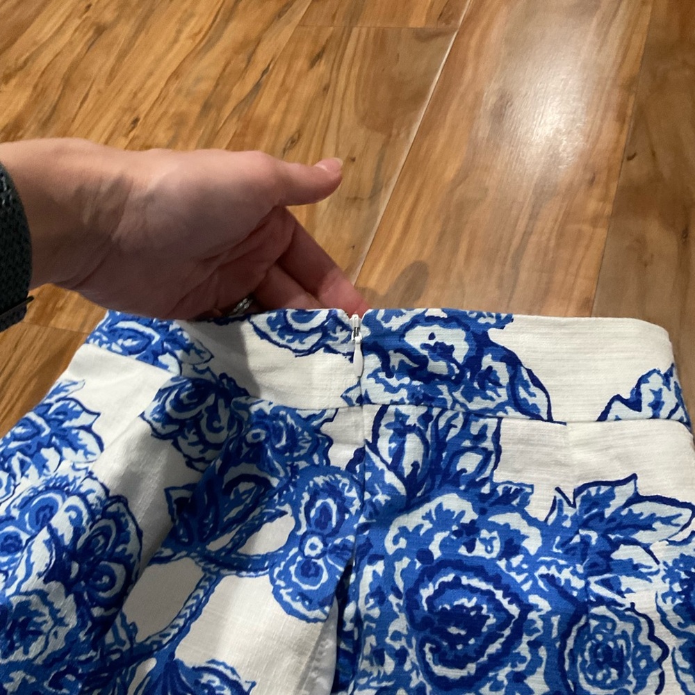 Shoshanna Blue and White A-Line Skirt - Picture 5 of 6